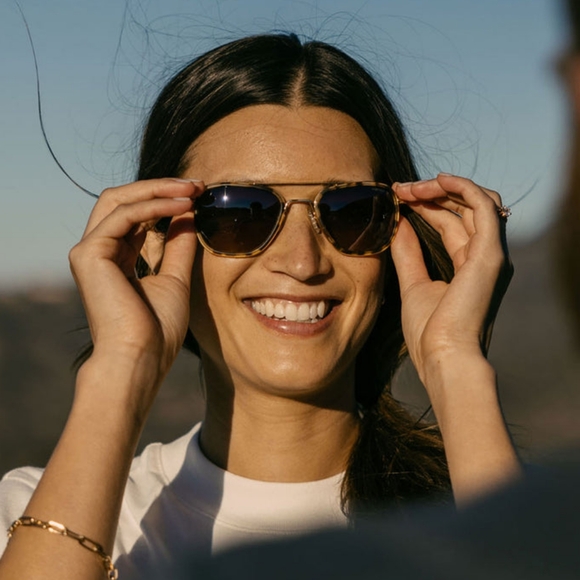 NWT Randolph Sunglasses Aviator 23k Gold Cape Sand Tortoise Shell Rims  Glasses - Picture 4 of 8